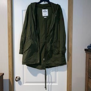 hollister army hooded jacket